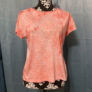 New Arizona tee, coral Tye dye tee, small